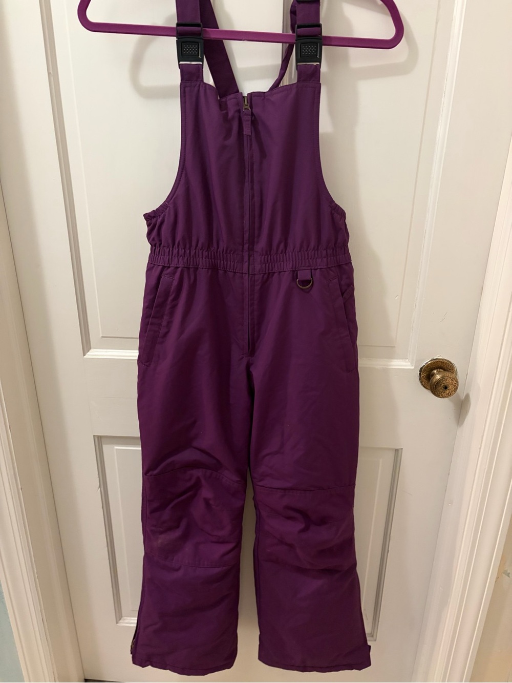 Lands' End Deep Purple Kids Snow Bib Overalls Size 10